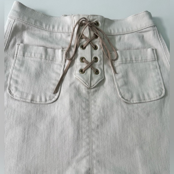 Express Denim Lace-Up Mini Skirt - Picture 8 of 8